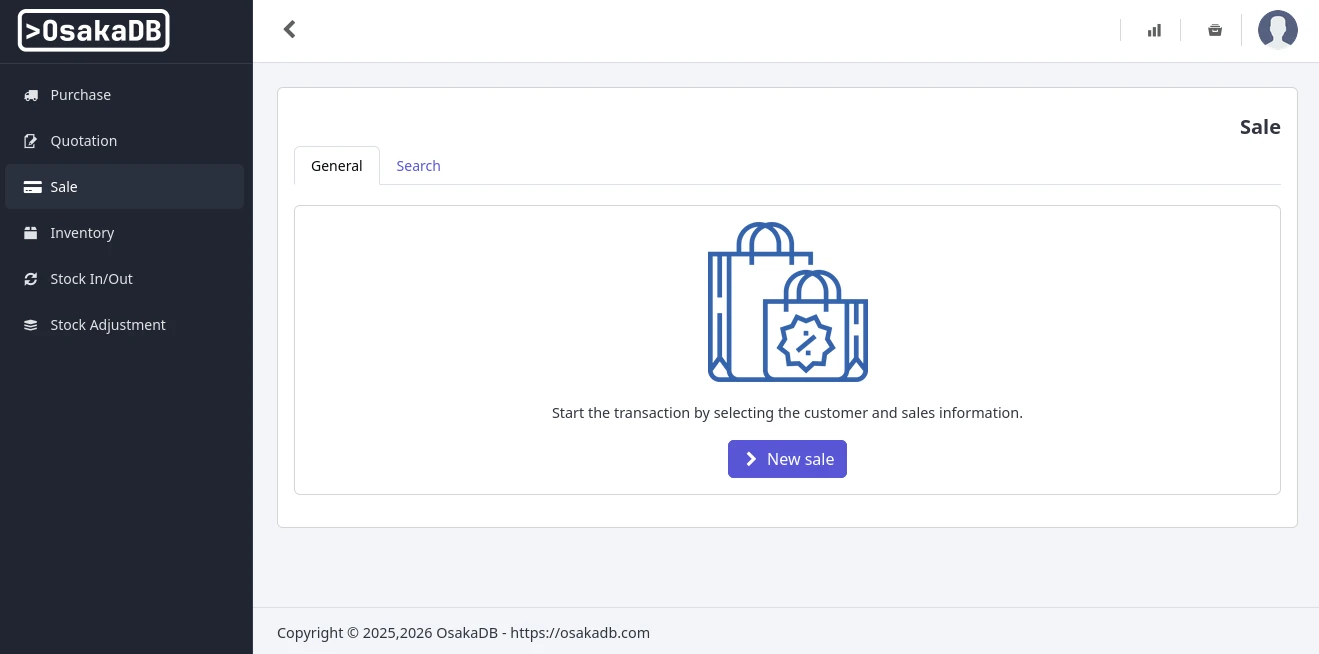 OskNegocio sales dashboard